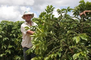 Coffee Grower Paulo Oliari at Marilandia in Espirito Santo State in Brazil