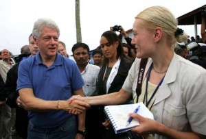 Meeting Bill Clinton in Aceh Province in Indonesia