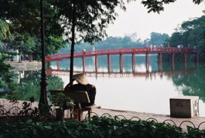 No Coffee But The Beautiful Hoan Kiem Lake in Hanoi is a Symbol of Vietnam