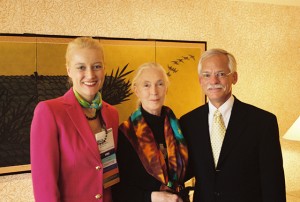 With Jane Goodall and Rick Peyser