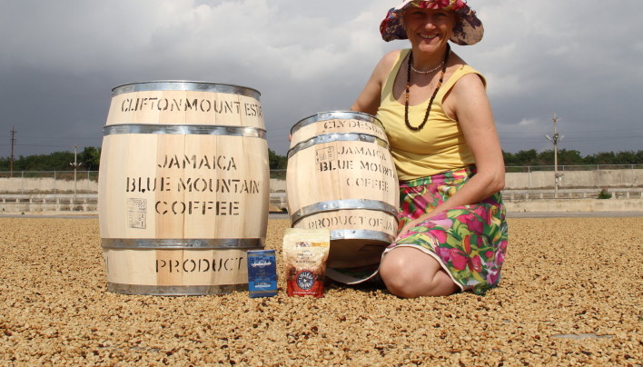 SpillingTheBeans in Jamaica and With Mini-Barrel of Blue Mountain Coffee